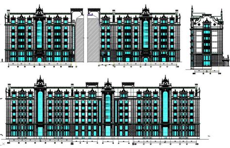 Star Hotel Design And Elevation Plan Dwg File Cadbull In