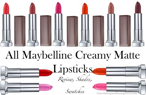 All Maybelline Creamy Matte Lipsticks Shades Review Swatches