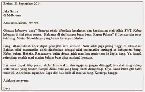 Surat Pribadi Penjelasan And Contoh