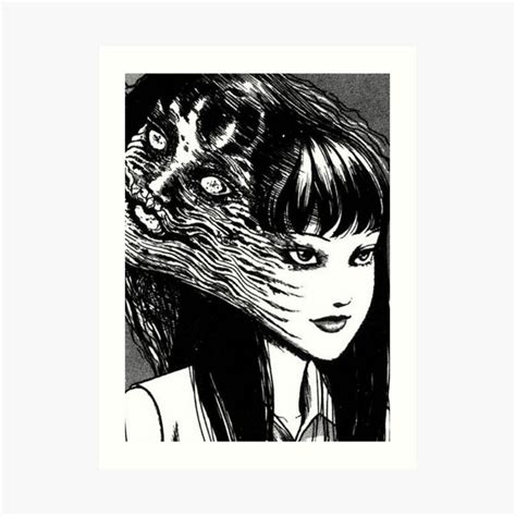 Two Faces By Junji Ito Japanese Horror Japanese Art Anime Stickers Cute Stickers Dark Art
