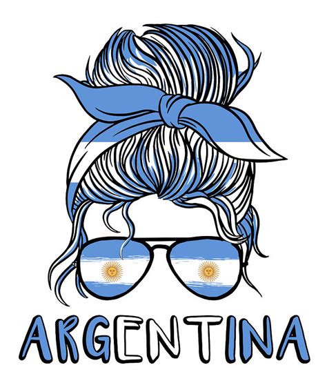 Argentina Argentinian Girl Football T Flag Argentina 2022 Digital Art By Qwerty Designs