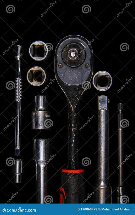 Different Types Of Wrenches In Different Sizes Together Stock Image