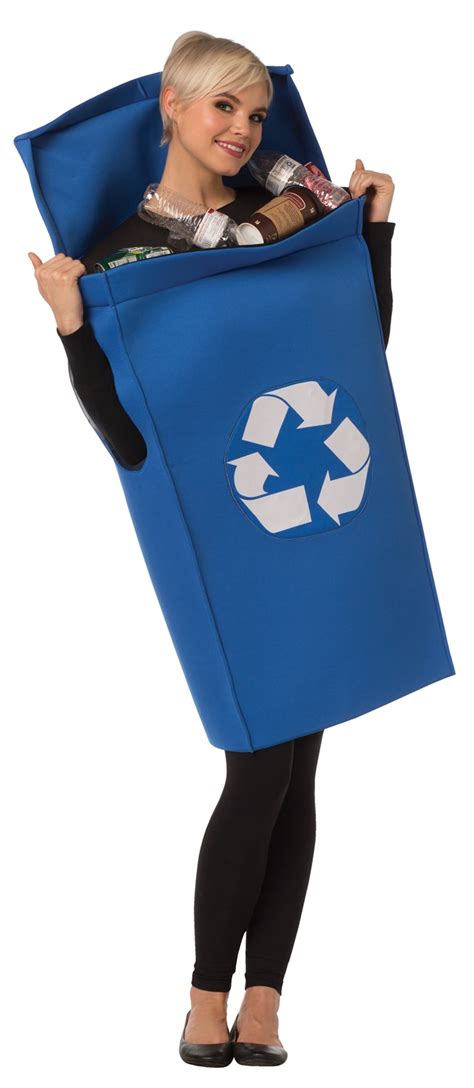 Blue Recycling Trash Bin Mens Costumes Rasta Imposta