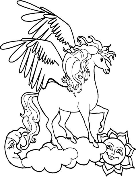 Unicorn Cloud Coloring Page Coloring Pages My Xxx Hot Girl