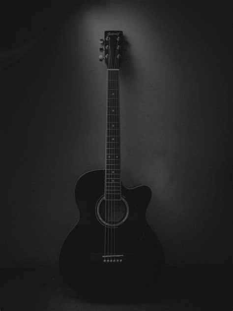 Black And White Acoustics Guitar I Love Photography So I Click Many Photos A Good Music Refre