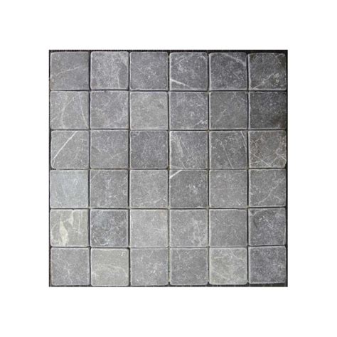 Pietra Grey Tumbled Limestone Mosaic 50x50 Bathroom Tiles Size Chip