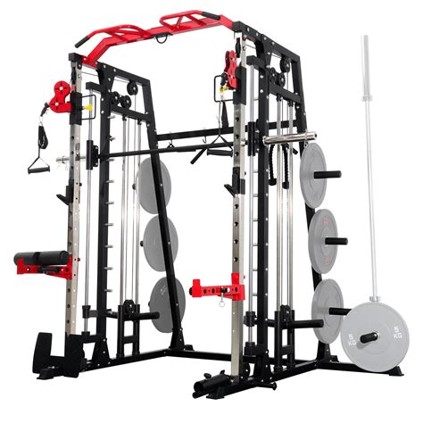 Buy Elevtab Smith Machine Home Gym 2200 Lbs Power Rack Cage With With