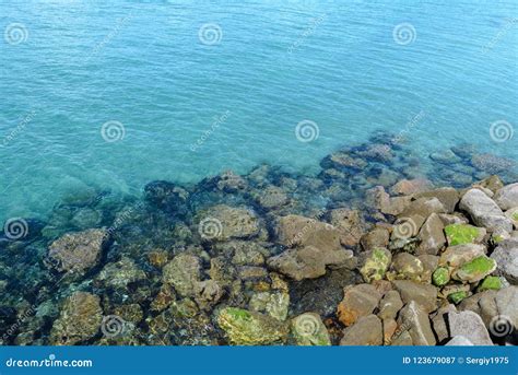 View Of The Beautiful Sea Bay From The Rocky Shore Stock Image Image