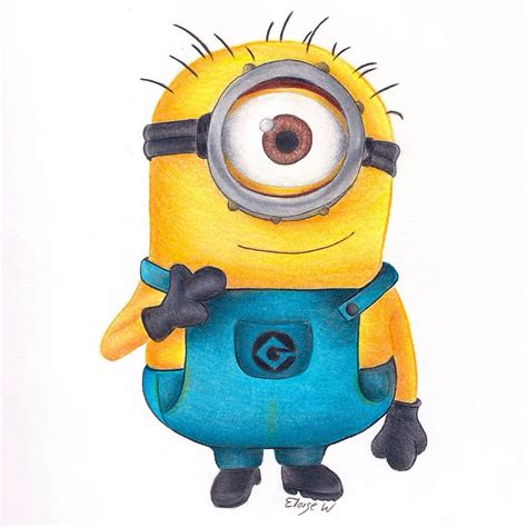 Cute Little Drawing Of A Minion From Despicable Me Personal Artwork