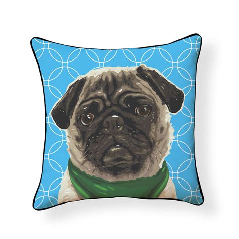 Pooch Décor Pug Puppy Pillow Naked Decor