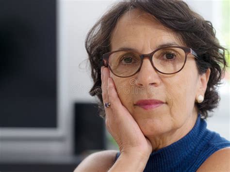 Portrait Of A Mature Woman With Glasses Stock Image Image Of Lady Adult 75847831