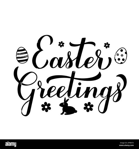 Easter Greetings Calligraphy Hand Lettering Easter Quote Typography
