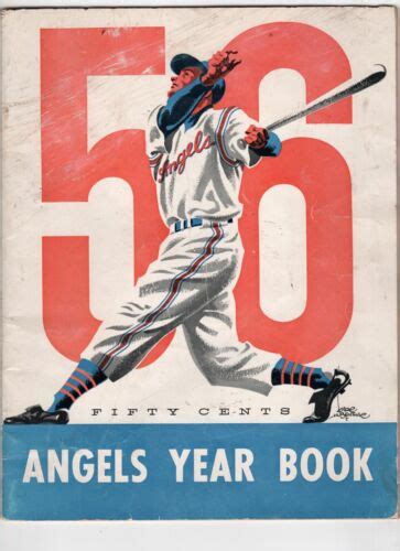 1956 Los Angeles Angels Yearbook Pcl Pacific Coast League Ebay