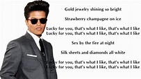 Bruno Mars That's What I Like Lyrics Vdeo - YouTube