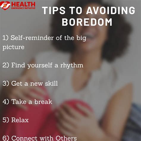 Tips To Avoiding Boredom Health Emergency Initiative