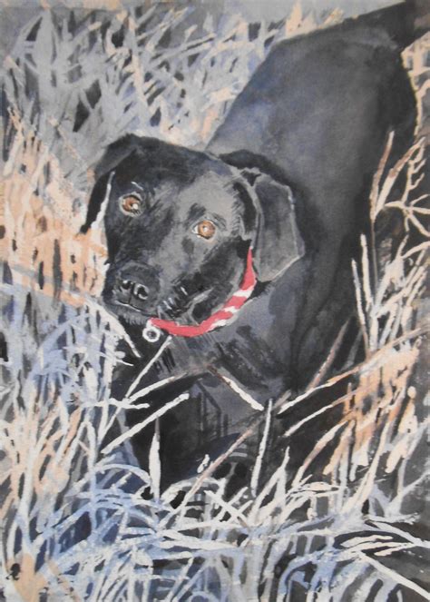 Black Labrador Painting Dog Painting Karenjanegreen Artist