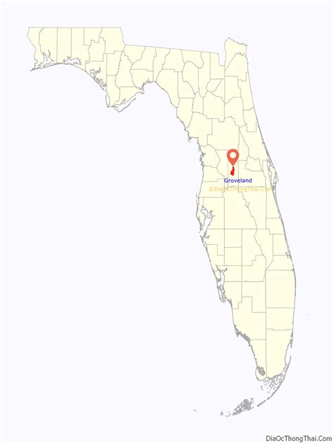 Map Of Groveland City Florida