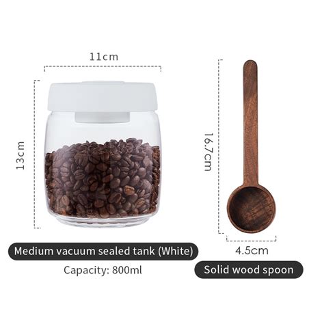 Bincoo Coffee Bean Storage Tank Glass Sealing Jar Vacuum Storage