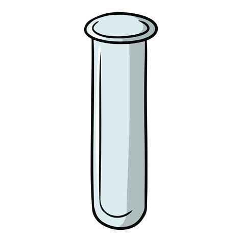 Glass Empty Test Tube For Research And Experiments Vector Illustration