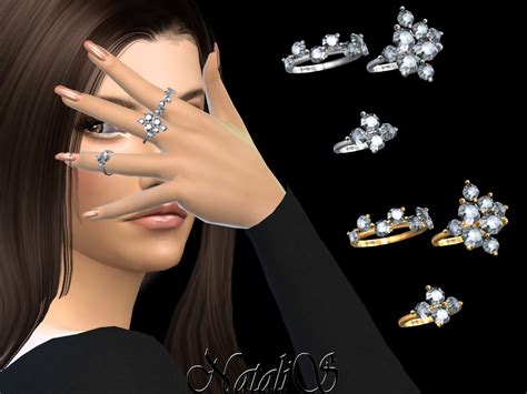 The Sims Resource Natalisdiamond Cluster Rings