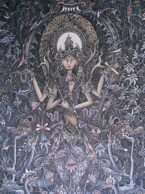 Dewi Saraswati Goddess Of Knowledge Batuan Painting For Sale Dewa
