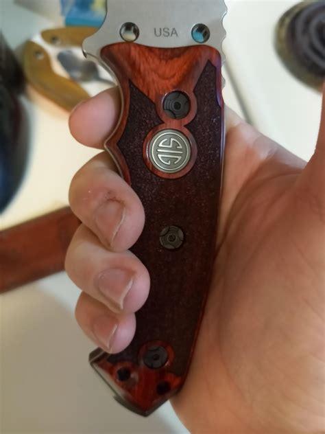 Nkd And Its Beautiful Hogue Sig Ex F01 With Reinforced Rosewood Handle