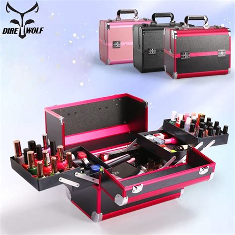 Women Makeup Bag Suitcase For Manicure Large Capacity Portable Cosmetic Bags For Cosmetics