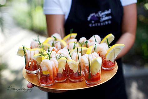 Shot distributor / shot krake. Shrimp Cocktail hors d'oeuvres passed by Special Times Catering in Chico, CA | Wedding ...