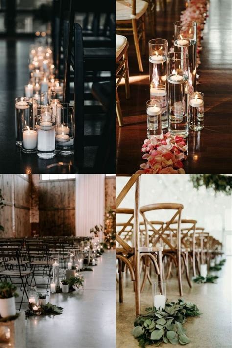 Chic Indoor Wedding Ceremony Ideas With Candles And Flowers Weddings