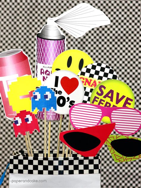 80s Printable Photo Booth Props Pinterest Fiestas Temáticas Y Fiestas