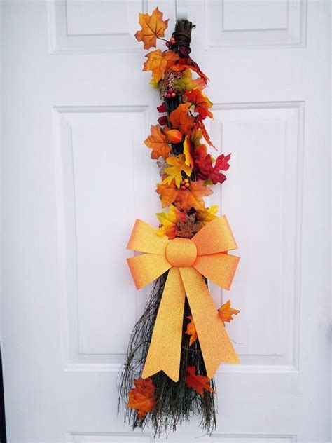 Autumn Inspired Cinnamon Scented Broom Door Decor Created By Robin