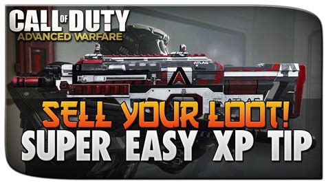 call of duty advanced warfare xp farm sell your loot sell your guns clothing items