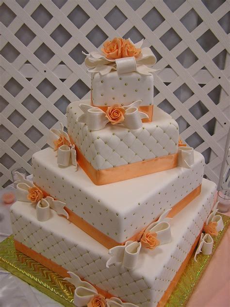 Wedding Peach Color Cake Colorful Cakes Peach Wedding Colorful