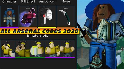 Codes for arsenal 2021 march here are all working arsenal codes arsenal codes july if you re looking for some codes to help you along your journey playing arsenal then you have come to the right place samja kii from lh4.googleusercontent.com. ALL ROBLOX ARSENAL CODES 2020! 10+ CODES! - YouTube