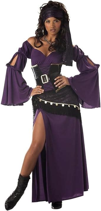 Gsg Mystic Seductress Adult Women Purple Fortune Teller Gypsy Halloween Costume