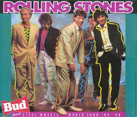 Rolling Stones Steel Wheels World Tour 1989 90 Poster