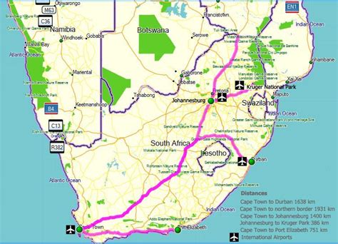 Blank Map Of Detailed Road Map South Africa Distances Photos Longitude