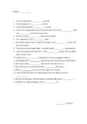 daily routines worksheets