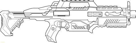 Nerf gun maverick coloring pages. Kleurplaat Geweer Fortnite Fortnite FORTNITE COLORING PAGES In 2018 Pinterest - kleurplatenl.com