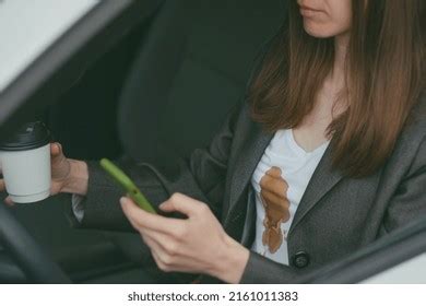 Woman Spilled Hot Coffee On Herself Stock Photo Shutterstock