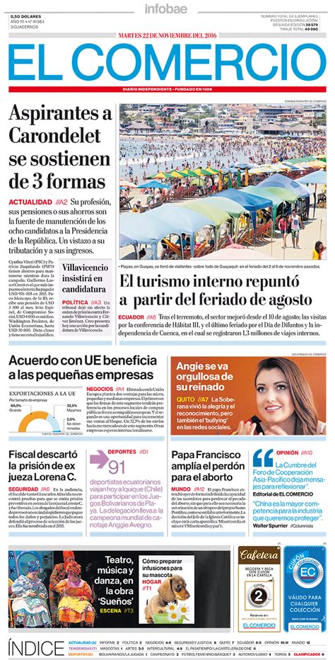 El Comercio Ecuador Martes 22 De Octubre De 2016 Infobae