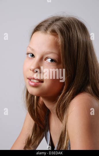 Portrait Of The Preteen Girl Stock Photo Royalty Free Image