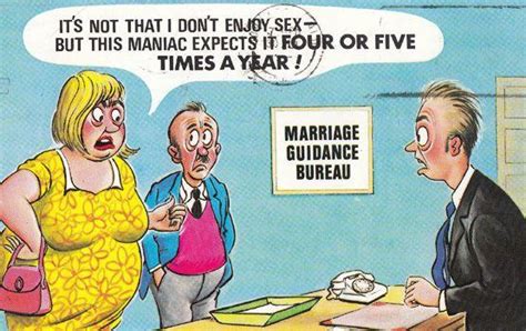 Marriage Guidance Bureau Office Sex Talk 1970s Bamforth Comic Humour