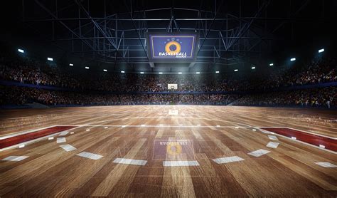 Basketball Court Teams Background