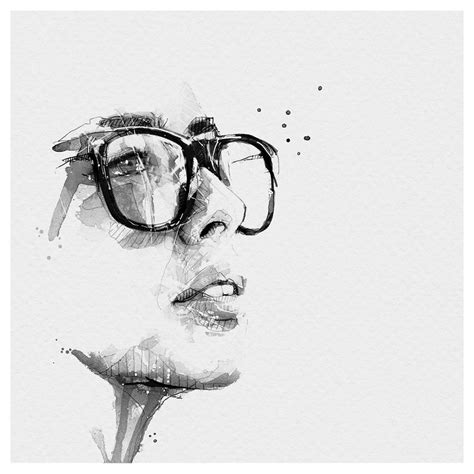Black And White Portraits On Behance Black And White Painting