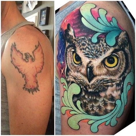 Cool Owl Cover Up Tattoo Idea Up Tattoos Cover Up Tattoo Cover Up Tattoos