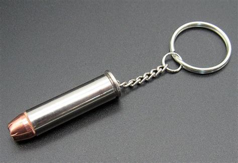 Bullet Keychain 357 Magnum With Hornady Xtp 125gr Hollow Point And Nickel