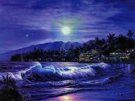 Night Sea Wallpapers Wallpaper Cave