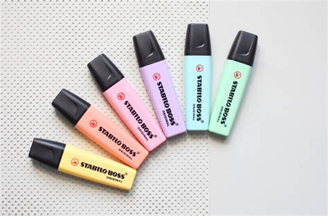 6 Stabilo Pastel Highlighters Pastel Highlighting Pens Pastel Markers