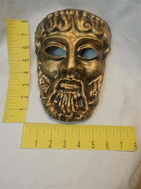Greek God Zeus Mask Renaissance Faire Masquerade Party Etsy